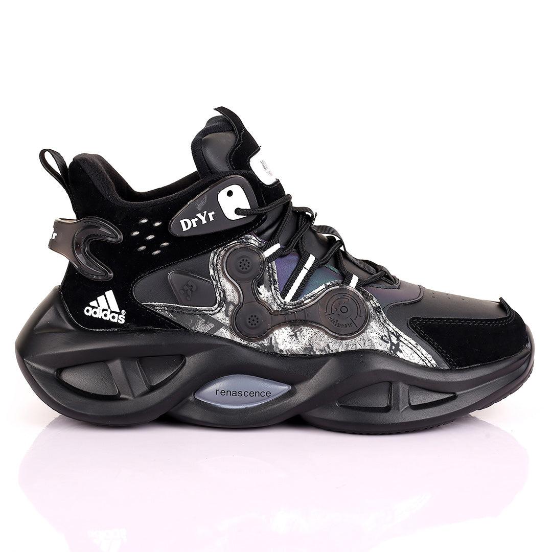 AD Renascence Logo Designed Exquisite Designed Sneakers - Black - Obeezi.com